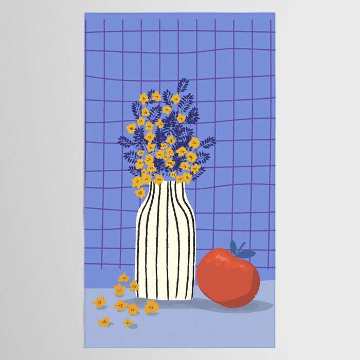 Still life with flowers and fruit Tablecloth Gallery Image 2