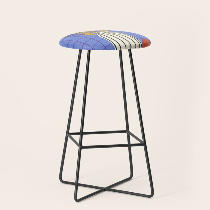 Still life with flowers and fruit Stool Gallery Image 1