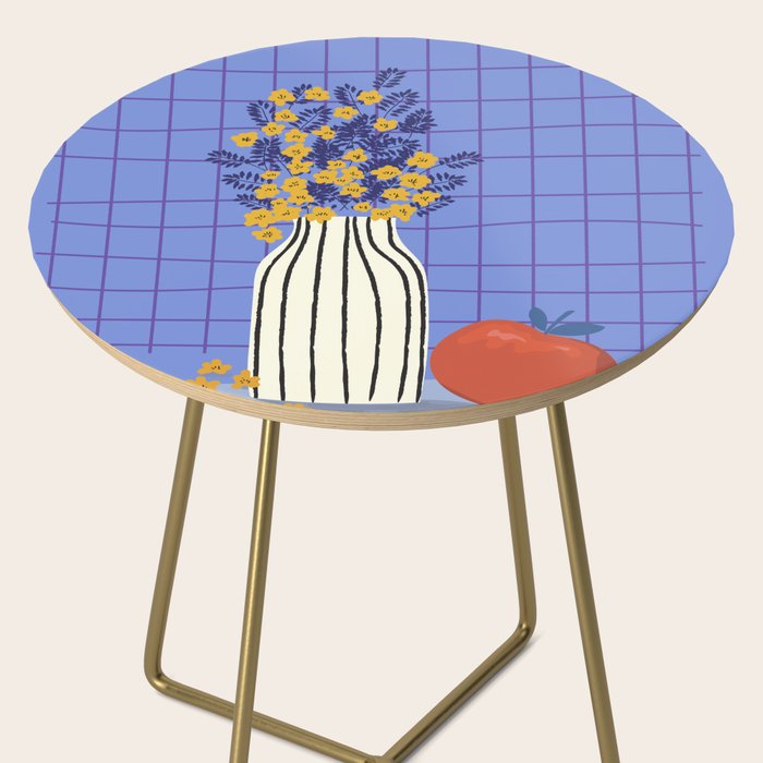 Still life with flowers and fruit Side Table Gallery Image 2