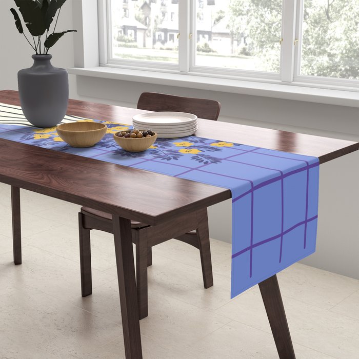 Still life with flowers and fruit Table Runner Gallery Image 2