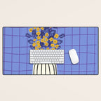 Still life with flowers and fruit Desk Mat Gallery Image 1