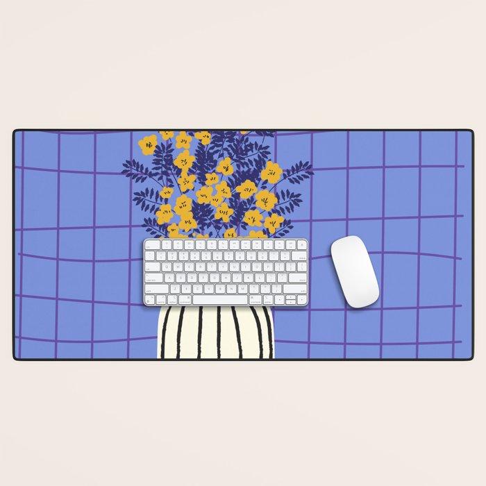 Still life with flowers and fruit Desk Mat Gallery Image 1