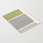 Green Beige Black Lines Artwork II Notebook Gallery Image 2