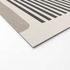 Green Beige Black Lines Artwork II Welcome Mat Gallery Image 2