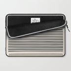 Green Beige Black Lines Artwork II Laptop Sleeve Gallery Image 2