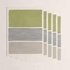 Green Beige Black Lines Artwork II Wrapping Paper Gallery Image 3