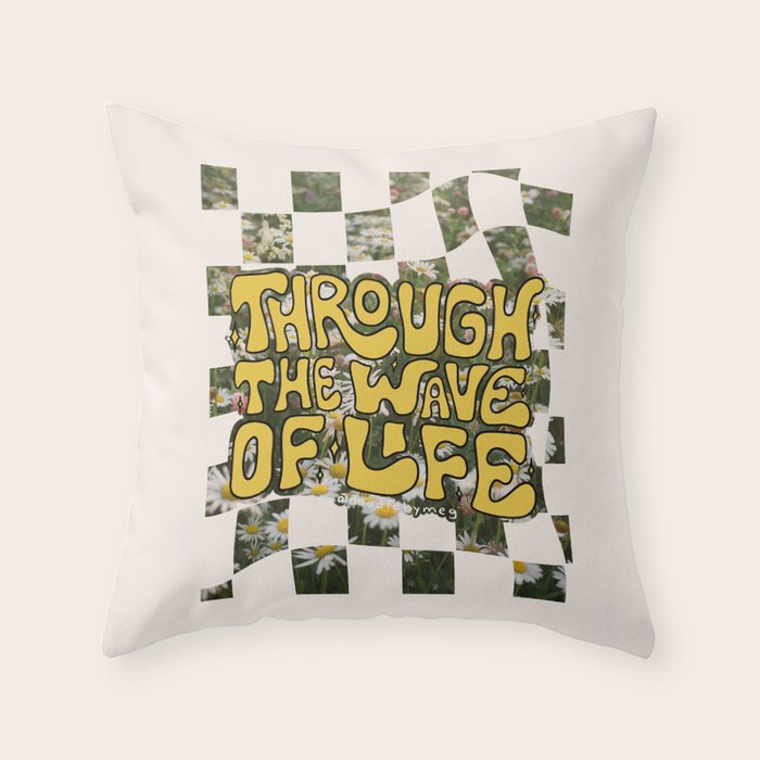 Through the Wave of Life Throw Pillow Gallery Image 6