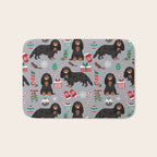 Cavalier King Charles Spaniel black and tan christmas dog gifts pet friendly Bath Mat Gallery Image 1