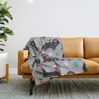 Cavalier King Charles Spaniel black and tan christmas dog gifts pet friendly Throw Blanket Gallery Image 1