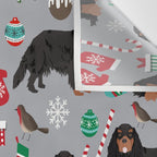Cavalier King Charles Spaniel black and tan christmas dog gifts pet friendly Wall Tapestry Gallery Image 3