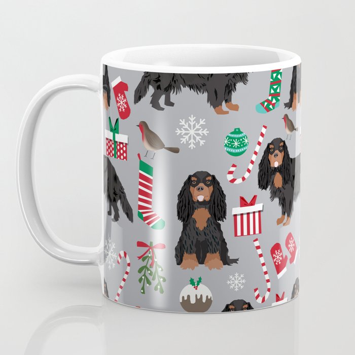 Cavalier King Charles Spaniel black and tan christmas dog gifts pet friendly Coffee Mug Gallery Image 3