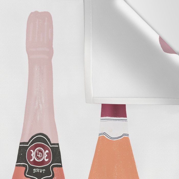 Rose Champagne Bottles Wall Tapestry Gallery Image 3
