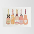 Rose Champagne Bottles Rug Gallery Image 2
