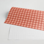 Gingham Plaid Pattern - Strawberry Red Wrapping Paper Gallery Image 2