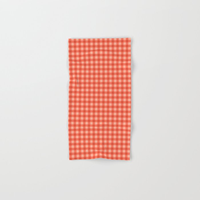 Gingham Plaid Pattern - Strawberry Red Bath Towel Gallery Image 1