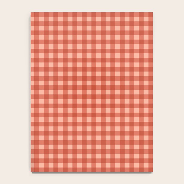 Gingham Plaid Pattern - Strawberry Red Notebook Gallery Image 4