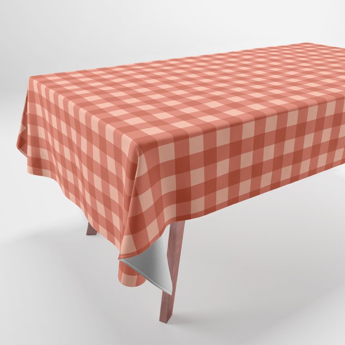 Gingham Plaid Pattern - Strawberry Red Tablecloth Gallery Image 1