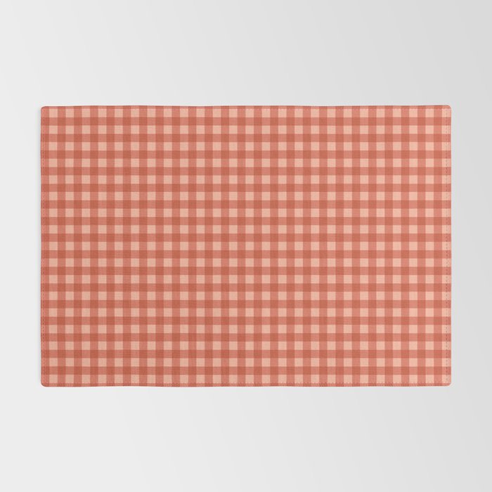 Gingham Plaid Pattern - Strawberry Red Rug Gallery Image 2