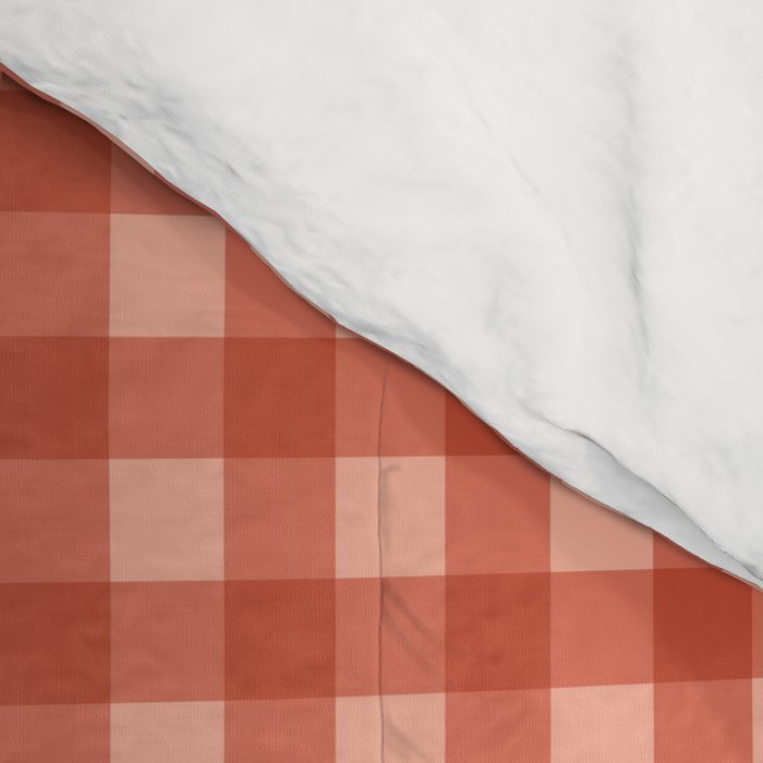 Gingham Plaid Pattern - Strawberry Red Comforter Gallery Image 4