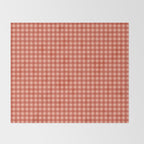 Gingham Plaid Pattern - Strawberry Red Throw Blanket Gallery Image 2