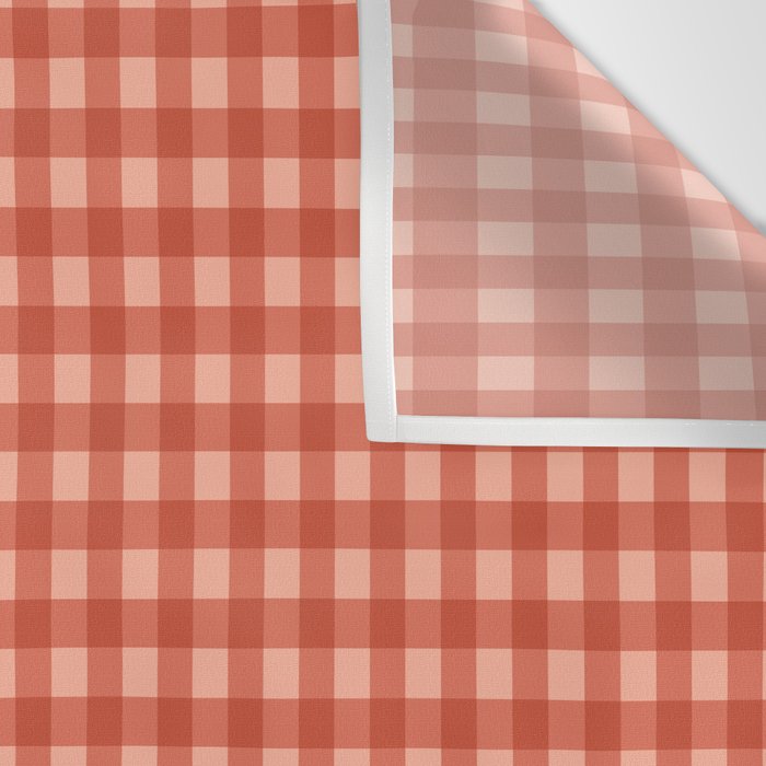 Gingham Plaid Pattern - Strawberry Red Wall Tapestry Gallery Image 3