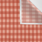 Gingham Plaid Pattern - Strawberry Red Wall Tapestry Gallery Image 3
