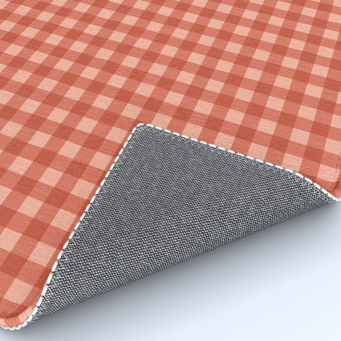 Gingham Plaid Pattern - Strawberry Red Rug Gallery Image 4