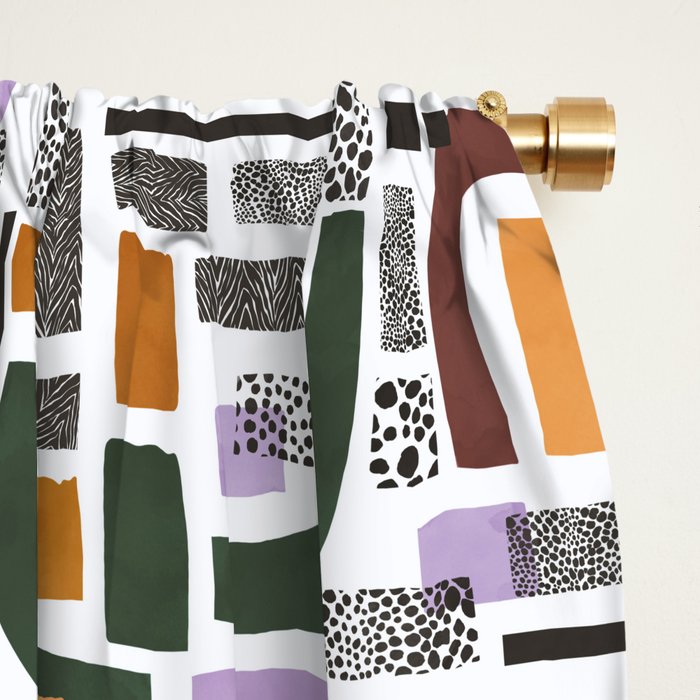 Shapes and animal print C Window Curtain Gallery Image 2