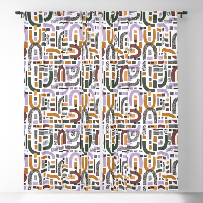 Shapes and animal print C Window Curtain Gallery Image 5