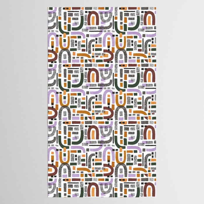 Shapes and animal print C Tablecloth Gallery Image 2