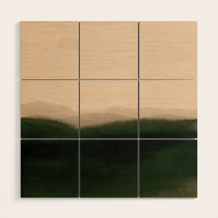 green hills Wood Wall Art Gallery Image 1
