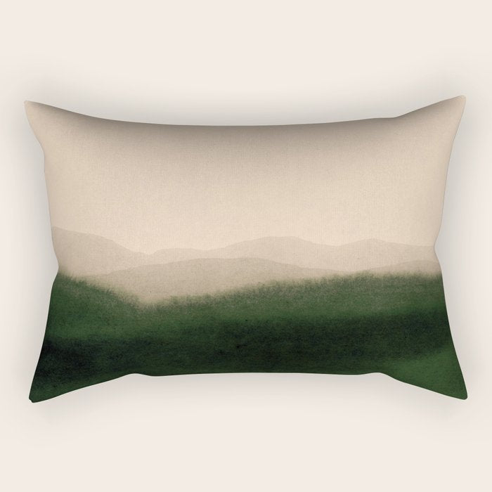 green hills Rectangular Pillow Gallery Image 2