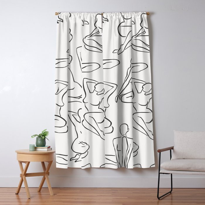 Shapes of the Ladies Pattern Window Curtain Gallery Image 1