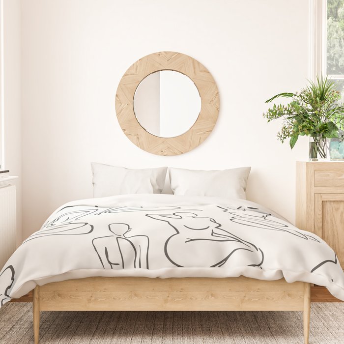 Shapes of the Ladies Pattern Duvet Cover Gallery Image 3