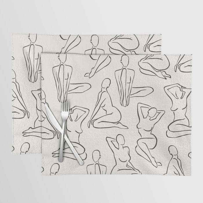 Shapes of the Ladies Pattern Placemat Gallery Image 1