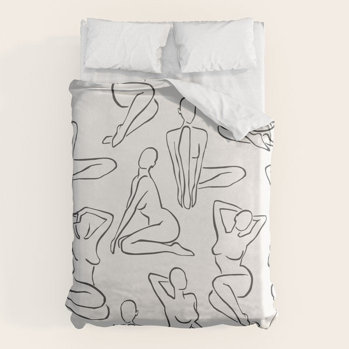 Shapes of the Ladies Pattern Duvet Cover Gallery Image 6