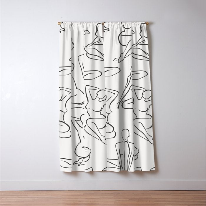 Shapes of the Ladies Pattern Window Curtain Gallery Image 3