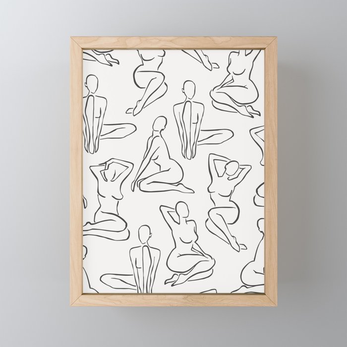 Shapes of the Ladies Pattern Mini Art Print Gallery Image 1