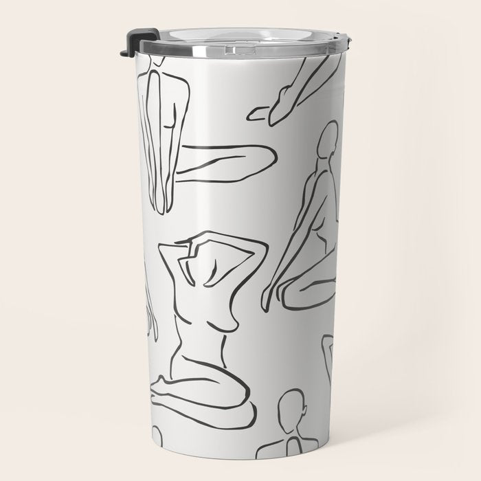 Shapes of the Ladies Pattern Travel Mug Gallery Image 3