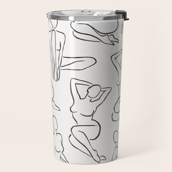 Shapes of the Ladies Pattern Travel Mug Gallery Image 2