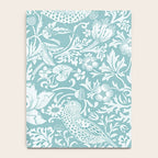 William Morris Strawberry Thief Aqua Teal Notebook Gallery Image 4