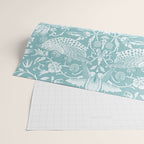 William Morris Strawberry Thief Aqua Teal Wrapping Paper Gallery Image 2