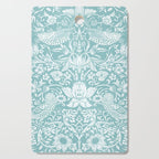 William Morris Strawberry Thief Aqua Teal Cutting Board Gallery Image 1