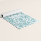 William Morris Strawberry Thief Aqua Teal Yoga Mat Gallery Image 2