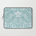 William Morris Strawberry Thief Aqua Teal Laptop Sleeve Gallery Image 1