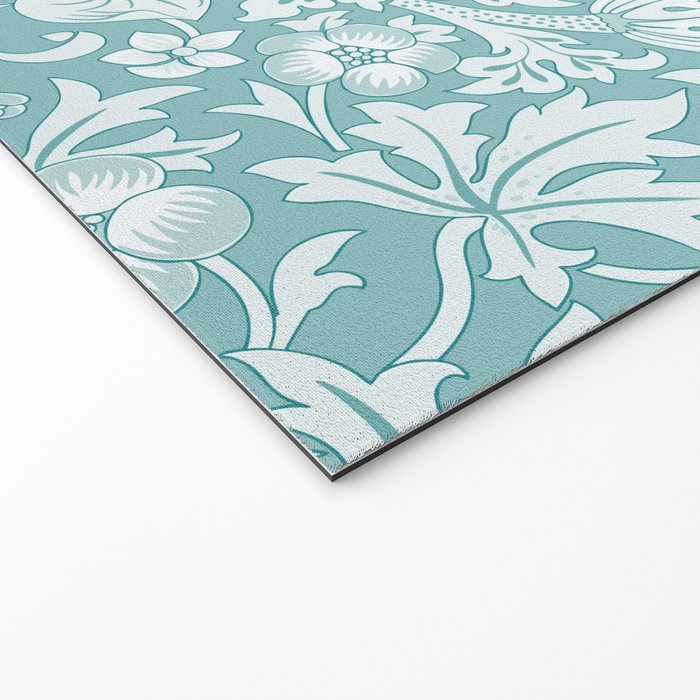 William Morris Strawberry Thief Aqua Teal Welcome Mat Gallery Image 2