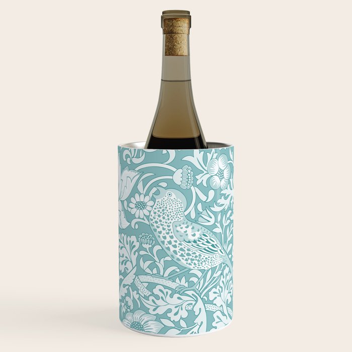 William Morris Strawberry Thief Aqua Teal Wine Chiller Gallery Image 3