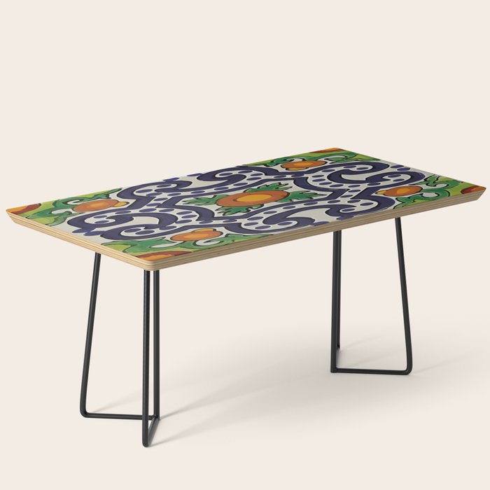 Oranges talavera tile abstract pattern modern decoration Coffee Table Gallery Image 1