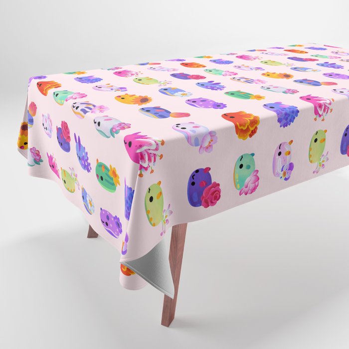 Flower sea slug - pastel Tablecloth Gallery Image 1
