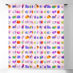 Flower sea slug - pastel Window Curtain Gallery Image 5